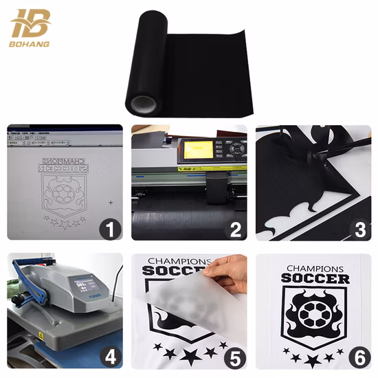 Qualidade da Coreia PU Htv Flex Vinil têxtil de transferência de calor para roupas