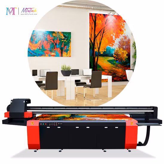 Mt Digital Impressora plana LED UV de grande formato 2513 3220 para Dibond Metal Acrílico PVC Folha de plástico Cerâmica Madeira Impressão de vidro